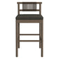 Eleni Outdoor Patio Teak Wood Bar Stools Set of 2 by Modway