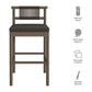 Eleni Outdoor Patio Teak Wood Bar Stools Set of 2 by Modway