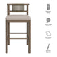 Eleni Outdoor Patio Teak Wood Bar Stools Set of 2 by Modway