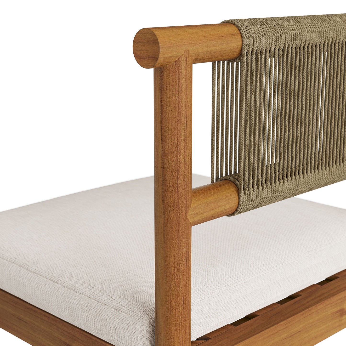 Eleni Outdoor Patio Teak Wood Counter Stools Set of 2 by Modway