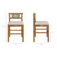 Eleni Outdoor Patio Teak Wood Counter Stools Set of 2 by Modway