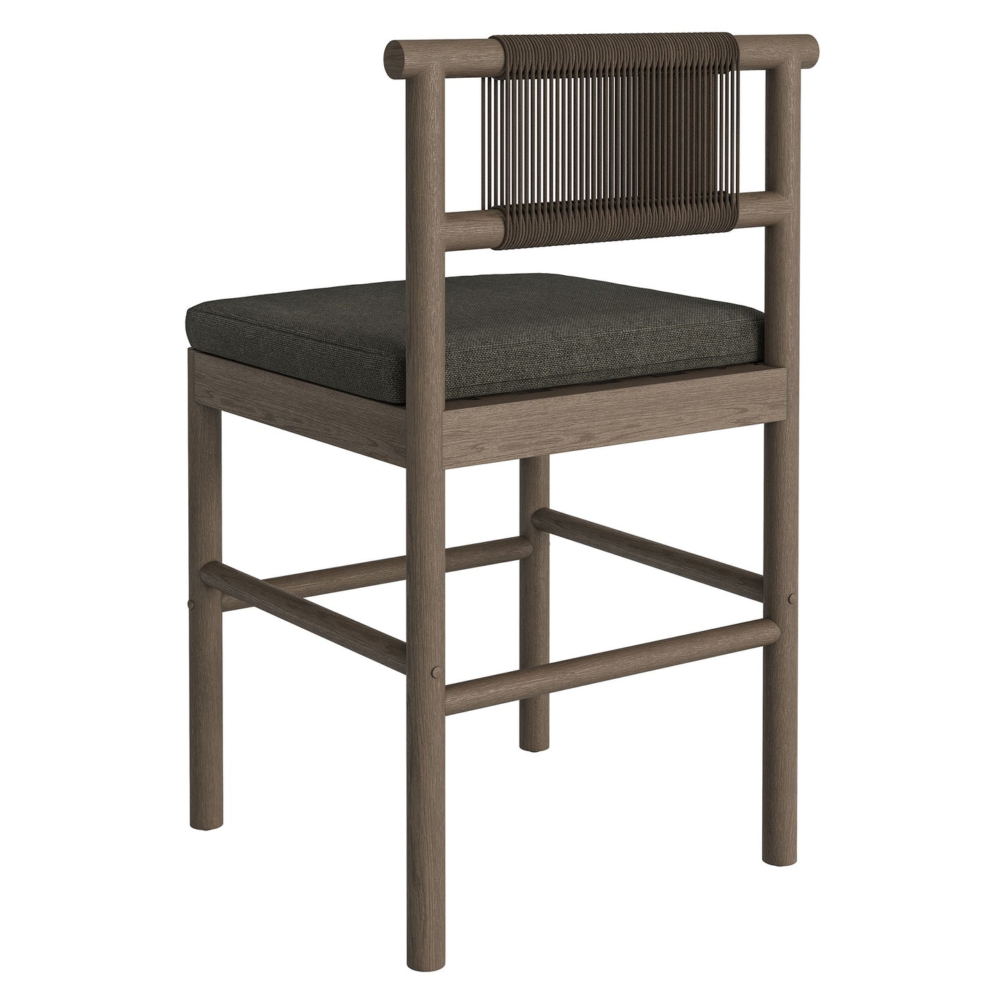 Eleni Outdoor Patio Teak Wood Counter Stools Set of 2 by Modway