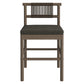 Eleni Outdoor Patio Teak Wood Counter Stools Set of 2 by Modway