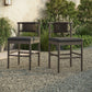 Eleni Outdoor Patio Teak Wood Counter Stools Set of 2 by Modway