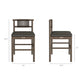 Eleni Outdoor Patio Teak Wood Counter Stools Set of 2 by Modway