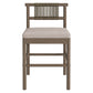 Eleni Outdoor Patio Teak Wood Counter Stools Set of 2 by Modway