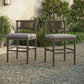 Eleni Outdoor Patio Teak Wood Counter Stools Set of 2 by Modway