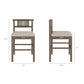 Eleni Outdoor Patio Teak Wood Counter Stools Set of 2 by Modway