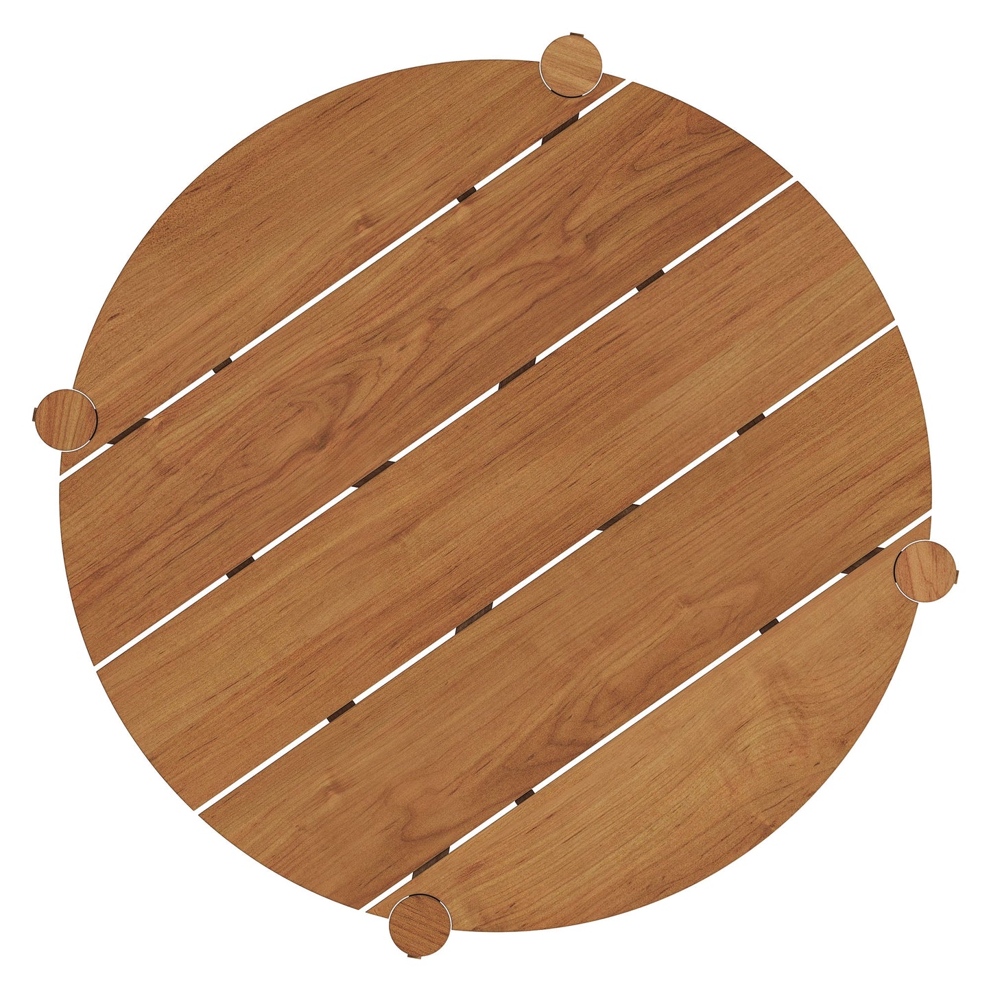 Eleni Round 35 Inch Outdoor Patio Teak Wood Round Bar Table by Modway