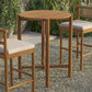 Eleni Round 35 Inch Outdoor Patio Teak Wood Round Bar Table by Modway