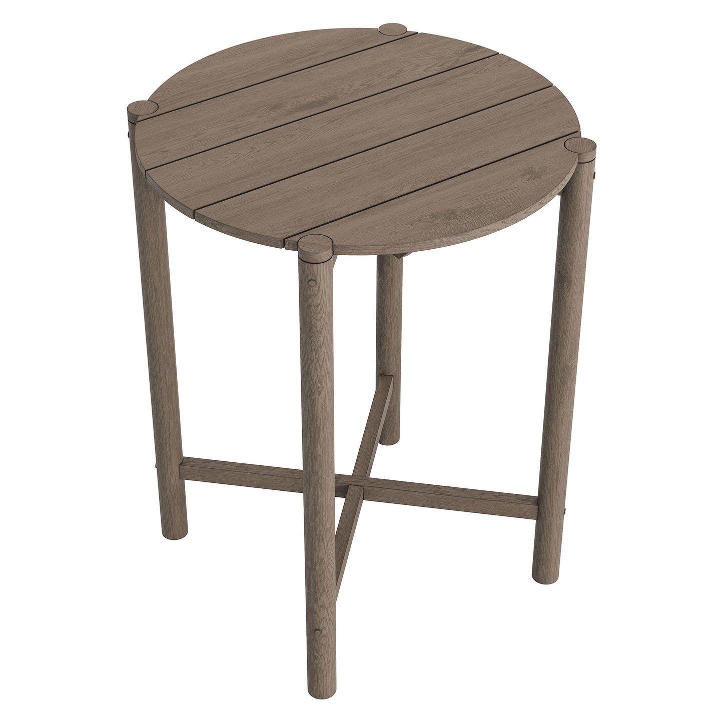 Eleni Round 35 Inch Outdoor Patio Teak Wood Round Bar Table by Modway