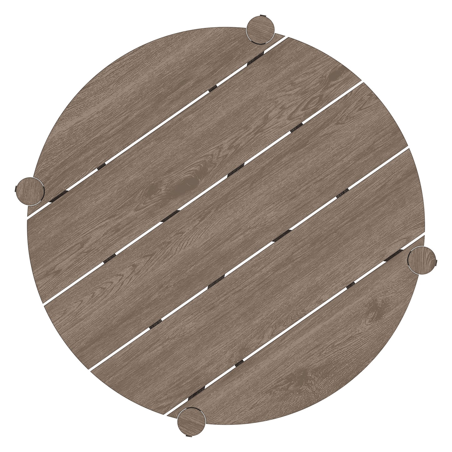 Eleni Round 35 Inch Outdoor Patio Teak Wood Round Bar Table by Modway