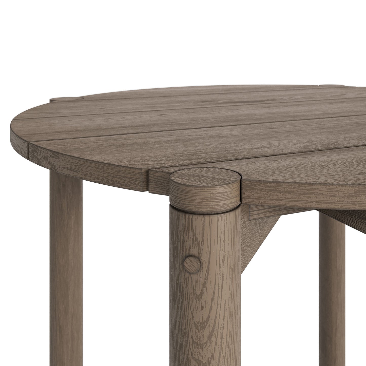 Eleni Round 35 Inch Outdoor Patio Teak Wood Round Bar Table by Modway