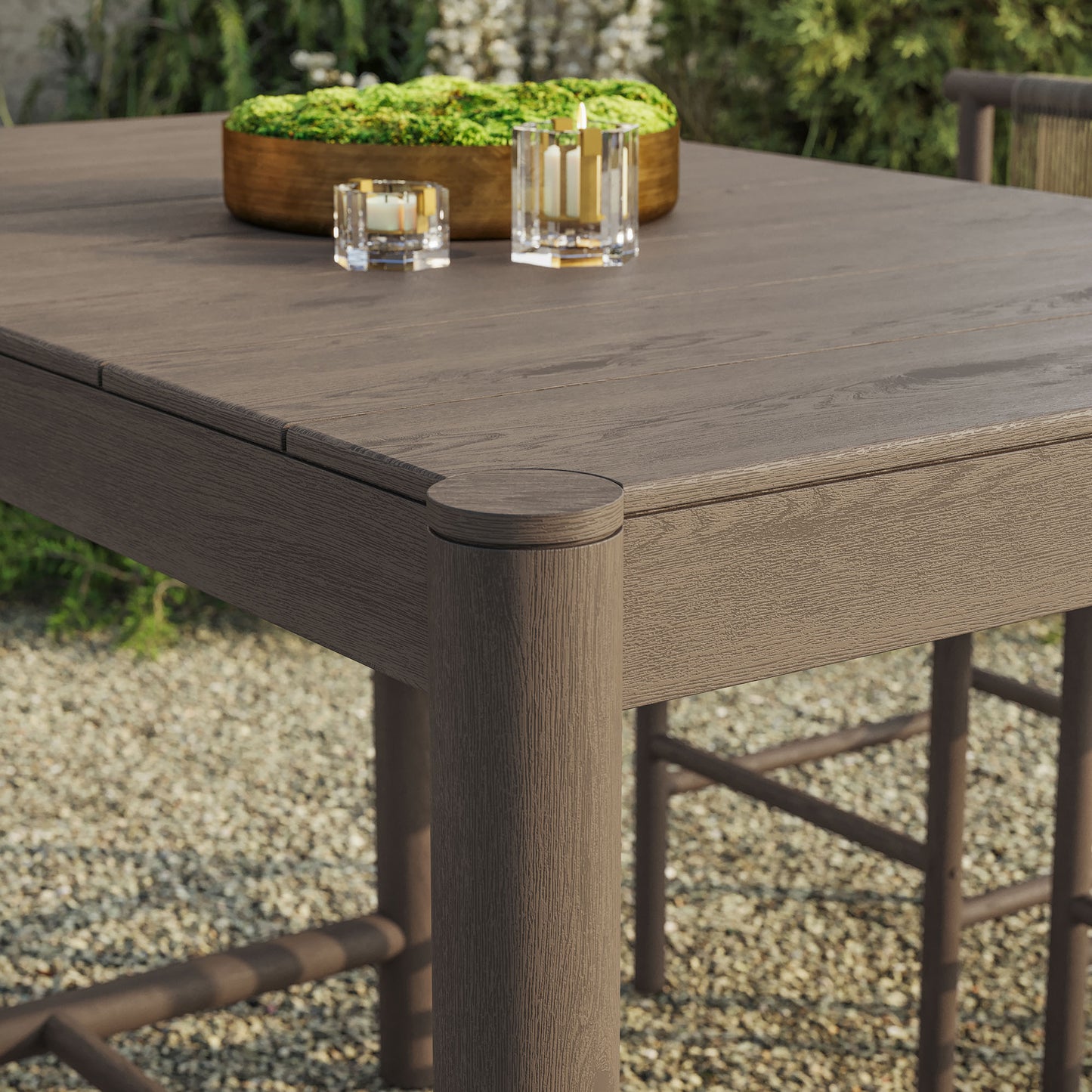 Eleni Rectangle 56-Inch Outdoor Patio Teak Wood Rectangular Bar Table by Modway