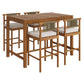 Eleni 5-Piece Outdoor Patio Teak Wood Bar Set by Modway