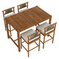 Eleni 5-Piece Outdoor Patio Teak Wood Bar Set by Modway