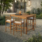 Eleni 5-Piece Outdoor Patio Teak Wood Bar Set by Modway
