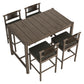 Eleni 5-Piece Outdoor Patio Teak Wood Bar Set by Modway
