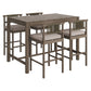 Eleni 5-Piece Outdoor Patio Teak Wood Bar Set by Modway