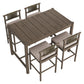 Eleni 5-Piece Outdoor Patio Teak Wood Bar Set by Modway