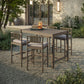 Eleni 5-Piece Outdoor Patio Teak Wood Bar Set by Modway