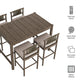 Eleni 5-Piece Outdoor Patio Teak Wood Bar Set by Modway