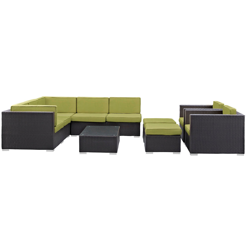 Avia 10 Piece Outdoor Patio Sectional Set By Modway - EEI-826 | Outdoor Sofas, Loveseats & Sectionals | Modishstore - 10