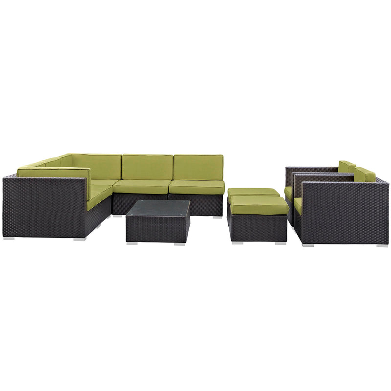 Avia 10 Piece Outdoor Patio Sectional Set By Modway - EEI-826 | Outdoor Sofas, Loveseats & Sectionals | Modishstore - 10