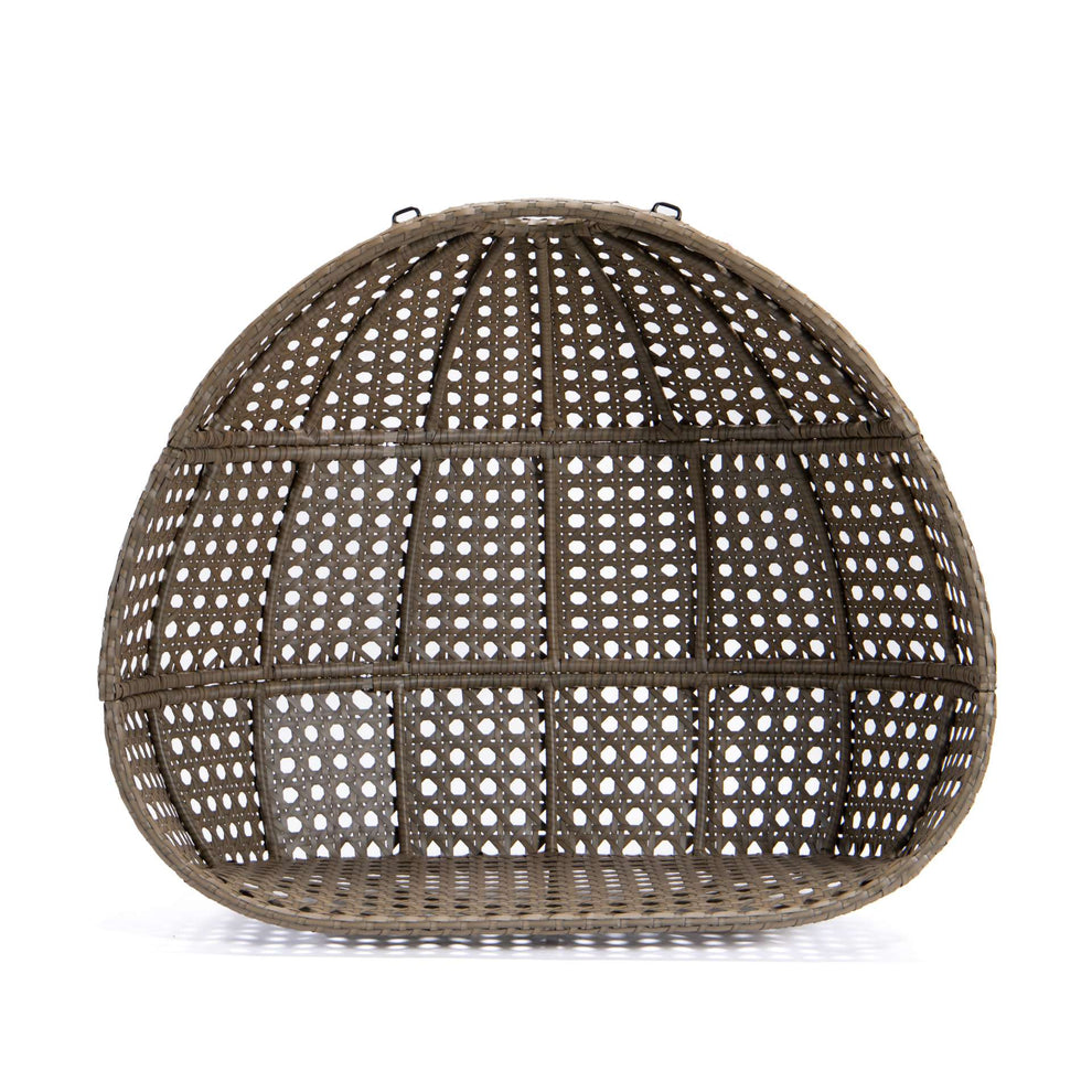 LeisureMod Wicker Hanging Double Egg Swing Chair  - EKDBG-57A | Outdoor Porch Swings | Modishstore - 9