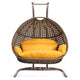 LeisureMod Wicker Hanging Double Egg Swing Chair  - EKDBG-57A | Outdoor Porch Swings | Modishstore - 3