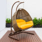 LeisureMod Wicker Hanging Double Egg Swing Chair  - EKDBG-57A | Outdoor Porch Swings | Modishstore - 2