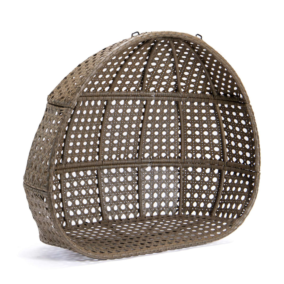 LeisureMod Wicker Hanging Double Egg Swing Chair  - EKDBG-57A | Outdoor Porch Swings | Modishstore - 22