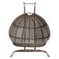 LeisureMod Wicker Hanging Double Egg Swing Chair  - EKDBG-57A | Outdoor Porch Swings | Modishstore - 34