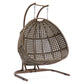 LeisureMod Wicker Hanging Double Egg Swing Chair  - EKDBG-57A | Outdoor Porch Swings | Modishstore - 32