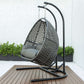 LeisureMod Wicker Hanging Double Egg Swing Chair  - EKDCH-57BR | Outdoor Porch Swings | Modishstore - 30
