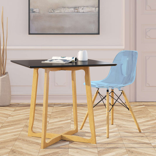 LeisureMod Dover Plastic Molded Dining Side Chair - EP19TBU | Dining Chairs | Modishstore