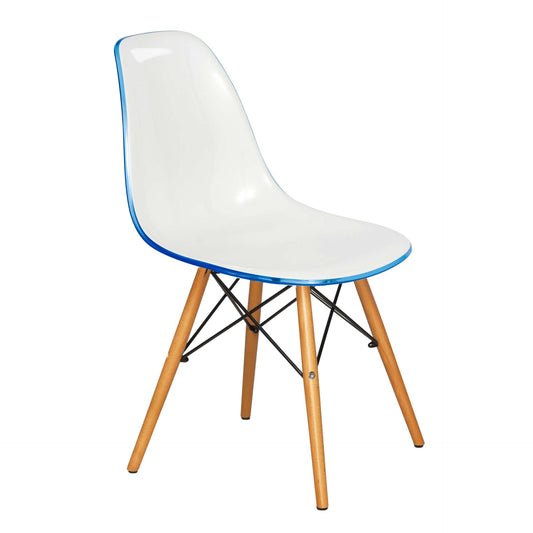 LeisureMod Dover Plastic Molded Dining Side Chair - EP19WBU | Dining Chairs | Modishstore