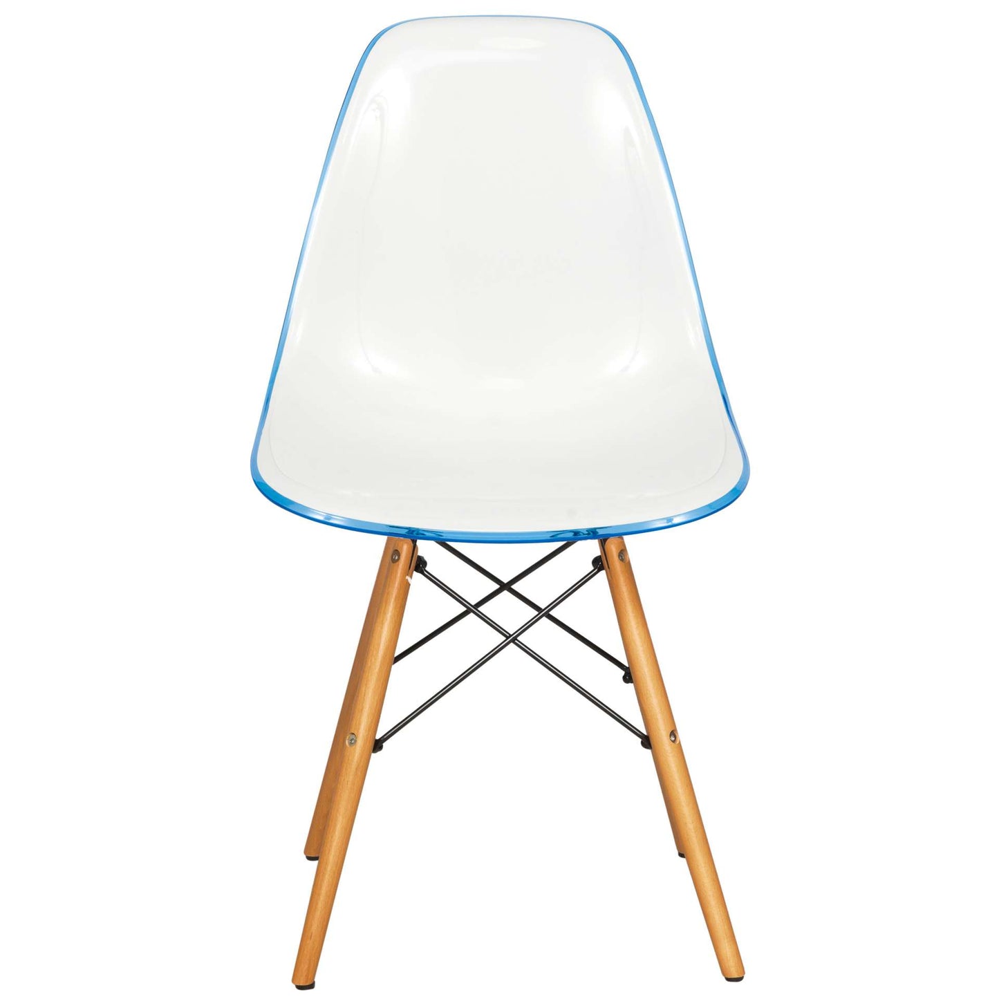 LeisureMod Dover Plastic Molded Dining Side Chair - EP19WBU | Dining Chairs | Modishstore - 3