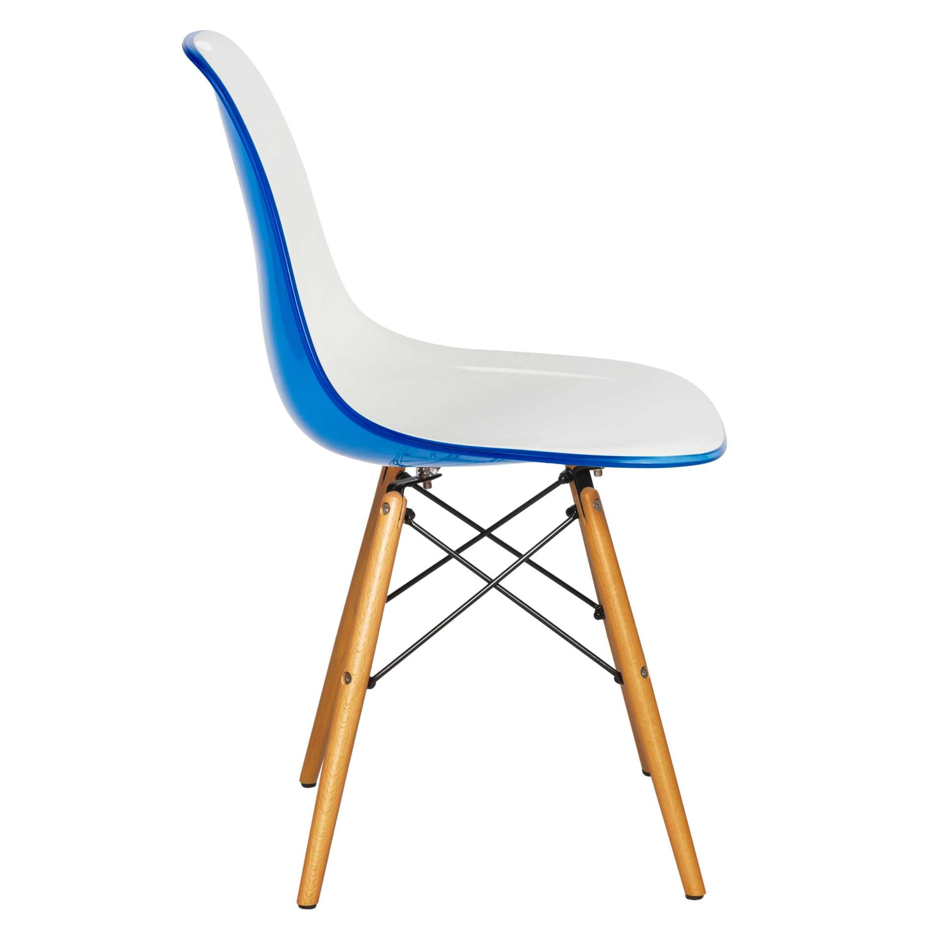 LeisureMod Dover Plastic Molded Dining Side Chair - EP19WBU | Dining Chairs | Modishstore - 2
