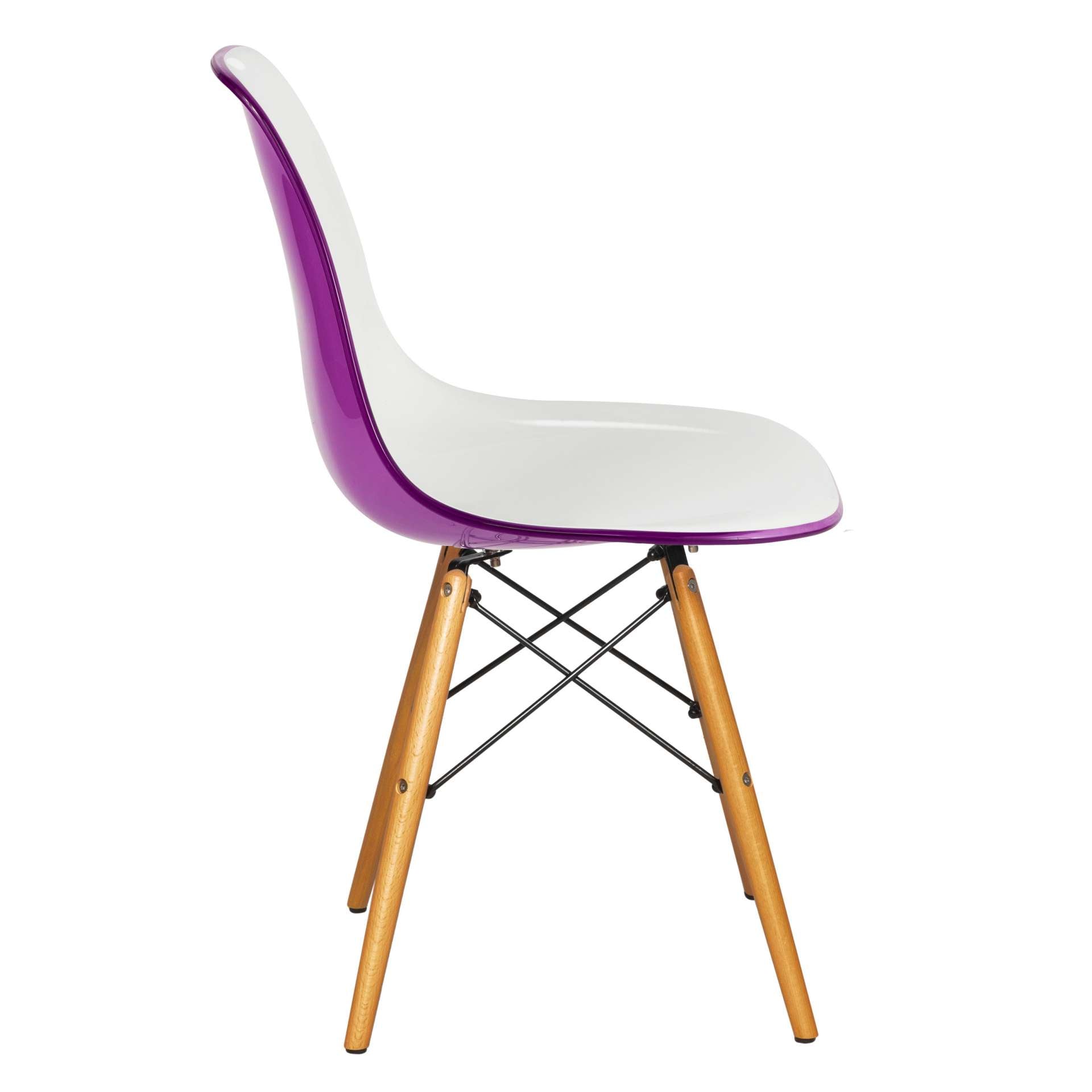 LeisureMod Dover Plastic Molded Dining Side Chair - EP19WBU | Dining Chairs | Modishstore - 9