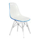 LeisureMod Dover Molded Side Chair with Acrylic Base - EPC19WBU | Dining Chairs | Modishstore - 2