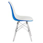 LeisureMod Dover Molded Side Chair with Acrylic Base - EPC19WBU | Dining Chairs | Modishstore - 5