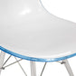 LeisureMod Dover Molded Side Chair with Acrylic Base - EPC19WBU | Dining Chairs | Modishstore - 3