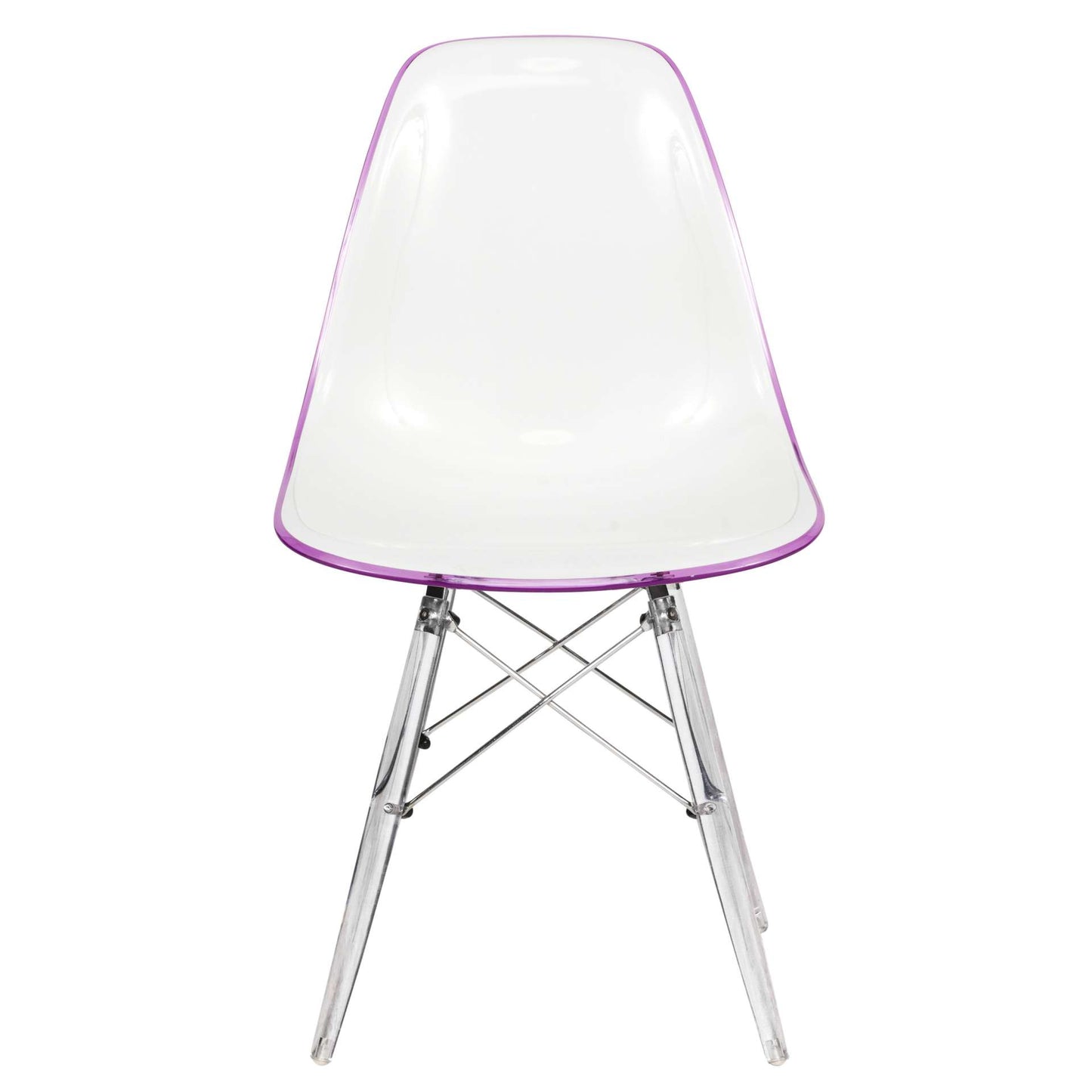 LeisureMod Dover Molded Side Chair with Acrylic Base - EPC19WBU | Dining Chairs | Modishstore - 12