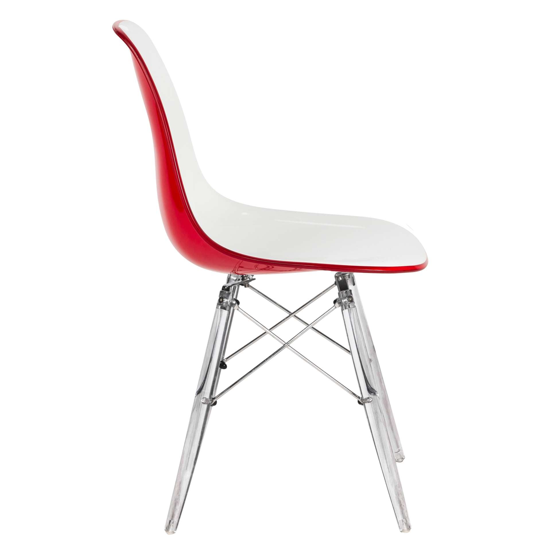 LeisureMod Dover Molded Side Chair with Acrylic Base - EPC19WBU | Dining Chairs | Modishstore - 18