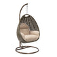 LeisureMod Beige Wicker Hanging Egg Swing Chair | Outdoor Porch Swings | Modishstore - 10