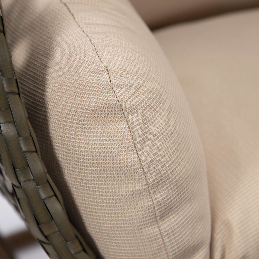 LeisureMod Beige Wicker Hanging Egg Swing Chair | Outdoor Porch Swings | Modishstore - 9