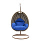 LeisureMod Beige Wicker Hanging Egg Swing Chair | Outdoor Porch Swings | Modishstore - 14