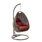 LeisureMod Beige Wicker Hanging Egg Swing Chair | Outdoor Porch Swings | Modishstore - 39