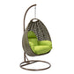 LeisureMod Beige Wicker Hanging Egg Swing Chair | Outdoor Porch Swings | Modishstore - 67
